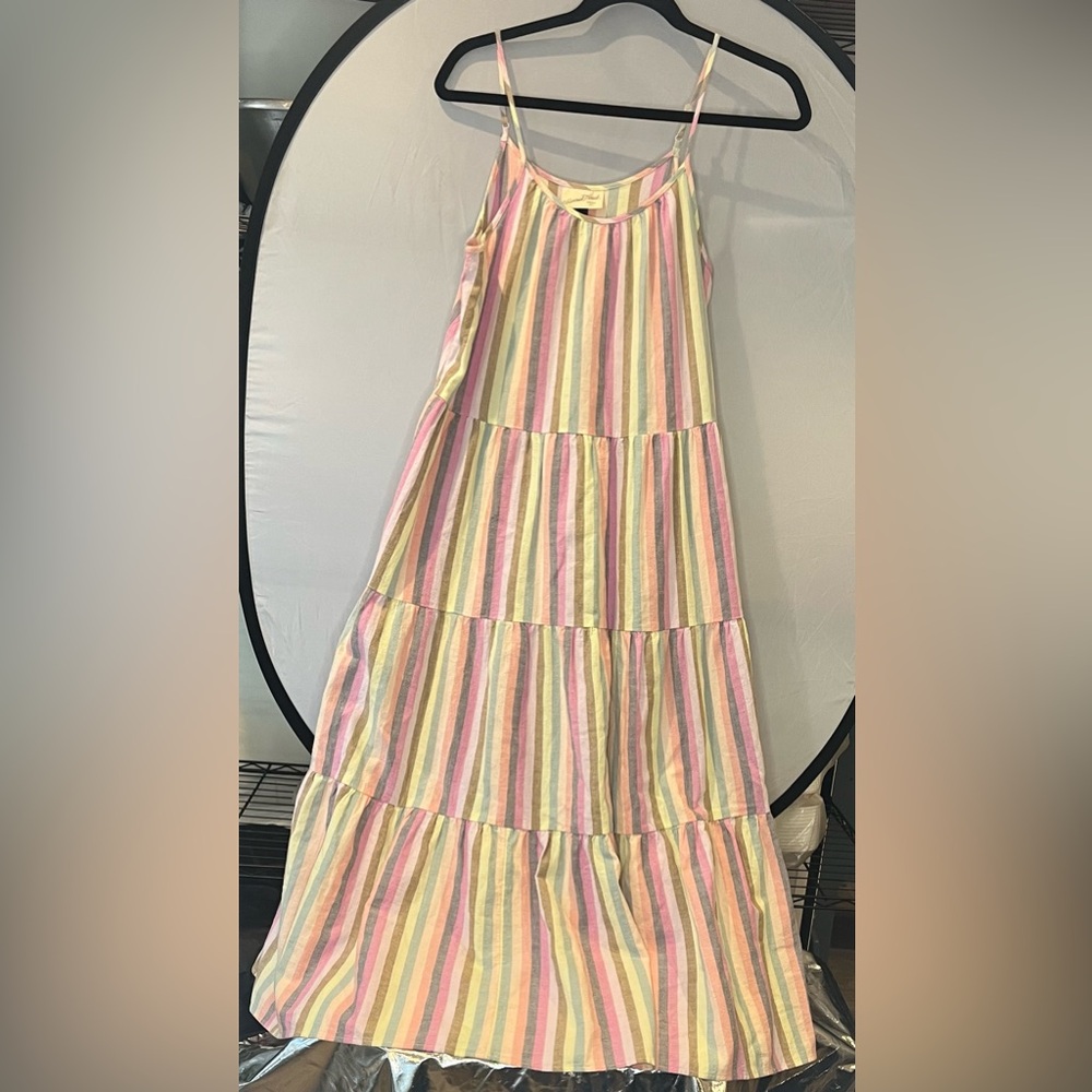 Universal Thread Multicolor Striped Maxi Dress - image 1